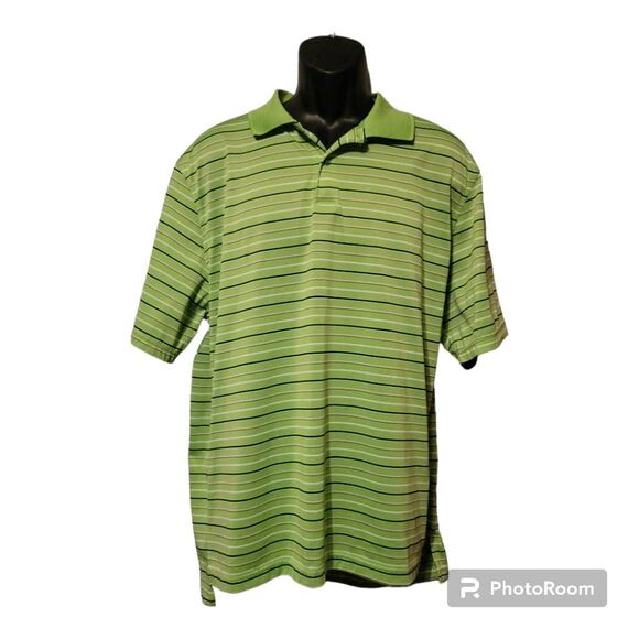 IZOD Polo Golf Shirt Dri Fit Mens Adult XL Green - Picture 1 of 4